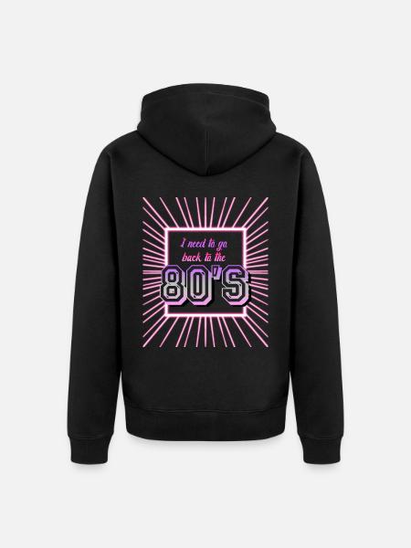 80s Disco Party 80s 1980 - Unisex Premium Organic Zip Hoodie - black