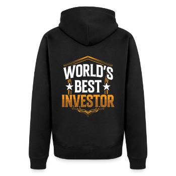 Le meilleur investisseur au monde Invest Investors - Veste à capuche bio Premium Unisexe - noir - Dos - Nico (187cm)