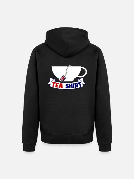 Tea Shirt für Teetrinker - Unisex Premium Bio Zip Hoodie - Schwarz