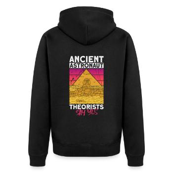 Ancien astronaute Mythologie égyptienne Ancienne - Veste à capuche bio Premium Unisexe - noir - Dos - Nico (187cm)