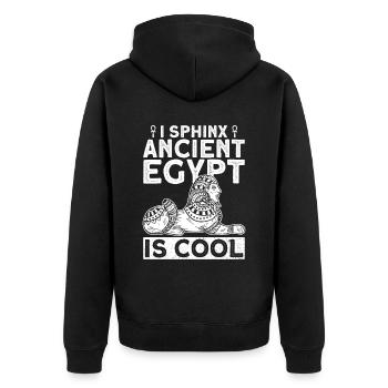 Sphinx Egyptian Mythology Ancient Egypt - Unisex Premium Organic Zip Hoodie - black - Back - Nico (187cm)