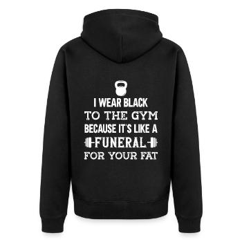 Fitness Workout Motivation Entraîneur personnel - Veste à capuche bio Premium Unisexe - noir - Dos - Nico (187cm)