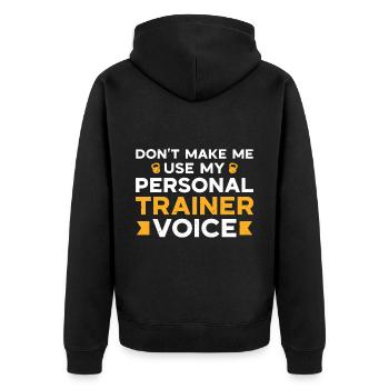 Fitness Workout Motivation Entraîneur personnel - Veste à capuche bio Premium Unisexe - noir - Dos - Nico (187cm)
