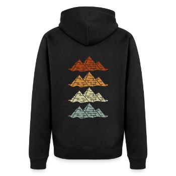 Pyramide Mythologie égyptienne Egypte ancienne - Veste à capuche bio Premium Unisexe - noir - Dos - Nico (187cm)