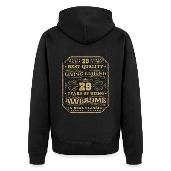 29 Geburtstag 29 Jahre Mann 29 jahre legende 29 - Unisex Premium Bio Zip Hoodie - Schwarz - Hinten - Nico (187cm)
