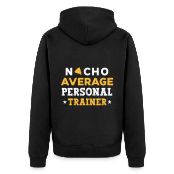Fitness Workout Motivation Entraîneur personnel - Veste à capuche bio Premium Unisexe - noir - Dos - Nico (187cm)