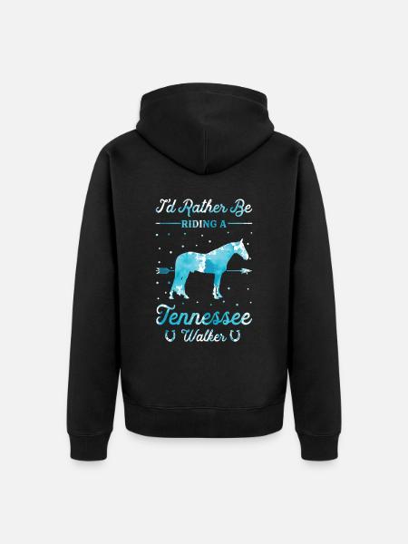 Riding a Tennessee Walker - Unisex Premium Organic Zip Hoodie - black
