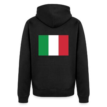 Officiel Italie Drapeau Italien Italie Country Pride - Veste à capuche bio Premium Unisexe - noir - Dos - Nico (187cm)
