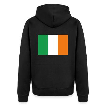 Drapeau officiel de l’Irlande Irish Country Pride - Veste à capuche bio Premium Unisexe - noir - Dos - Nico (187cm)