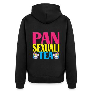 Pansexual LQBTQ - Unisex Premium Organic Zip Hoodie - black - Back - Nico (187cm)