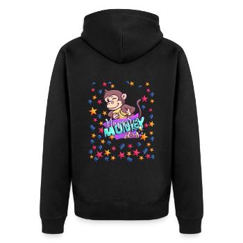 Bonne journée des singes - Veste à capuche bio Premium Unisexe - noir - Dos - Nico (187cm)