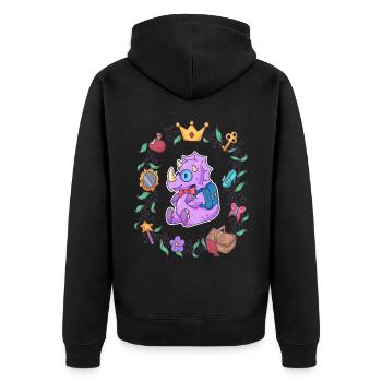 Triceratops Girls School Contes de fées - Veste à capuche bio Premium Unisexe - noir - Dos - Nico (187cm)