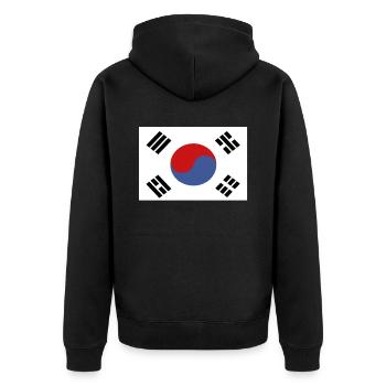 Drapeau officiel sud-coréen Pays sud-coréen - Veste à capuche bio Premium Unisexe - noir - Dos - Nico (187cm)
