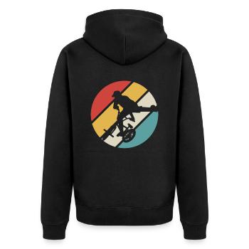 BMX Tshirt Kids Bike Retro Vintage Descente - Veste à capuche bio Premium Unisexe - noir - Dos - Nico (187cm)