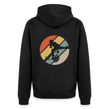 BMX Kids Shirt Cyclisme Vintage Rétro - Veste à capuche bio Premium Unisexe - noir - Dos - Nico (187cm)