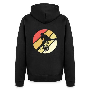 BMX Kids Shirt Cyclisme Vintage Rétro - Veste à capuche bio Premium Unisexe - noir - Dos - Nico (187cm)