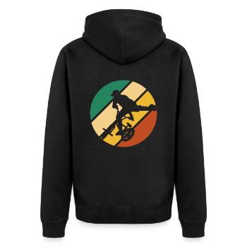 BMX Kids Shirt Cyclisme Vintage Rétro - Veste à capuche bio Premium Unisexe - noir - Dos - Nico (187cm)