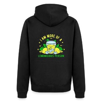 Vendeur de limonade Lemonicious Person - Veste à capuche bio Premium Unisexe - noir - Dos - Nico (187cm)