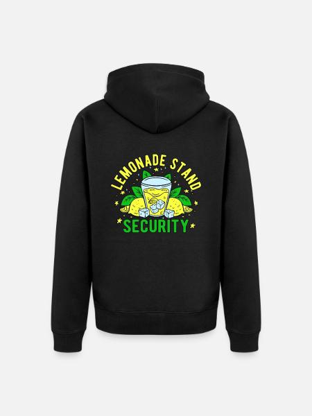 Limonadenverkäufer Lemonade Stand Security - Unisex Premium Bio Zip Hoodie - Schwarz