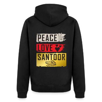 Peace Love Santoor Instrument de musique - Veste à capuche bio Premium Unisexe - noir - Dos - Nico (187cm)