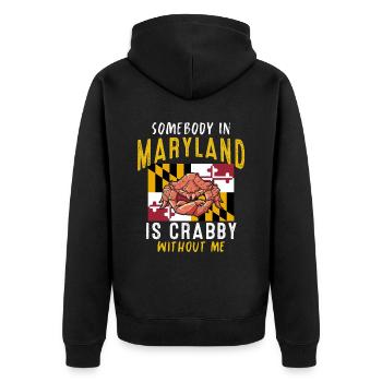 Crabe Tshirt Crabe Crevettes Scorpion Homard - Veste à capuche bio Premium Unisexe - noir - Dos - Nico (187cm)