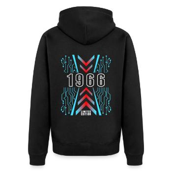 Birthday 1966 Gaming Limited Edition Gamer - Unisex Premium Organic Zip Hoodie - black - Back - Nico (187cm)
