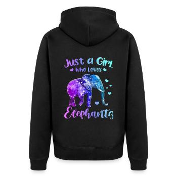 Elephant Tshirt pour Elephant Elephant Kids Zoo - Veste à capuche bio Premium Unisexe - noir - Dos - Nico (187cm)