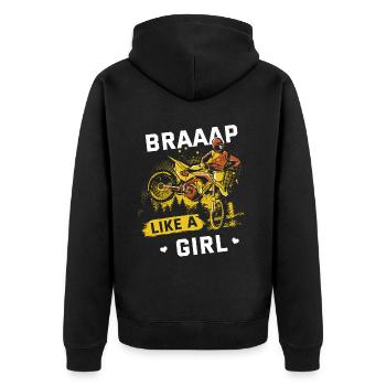 Cadeau Motocross pour Enduro Supermoto Dirt Bike - Veste à capuche bio Premium Unisexe - noir - Dos - Nico (187cm)