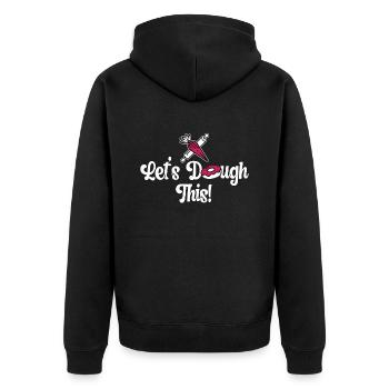 Baker Let's Dough This Baking Cupcake Bakery Cake - Unisex Premium Organic Zip Hoodie - black - Back - Nico (187cm)