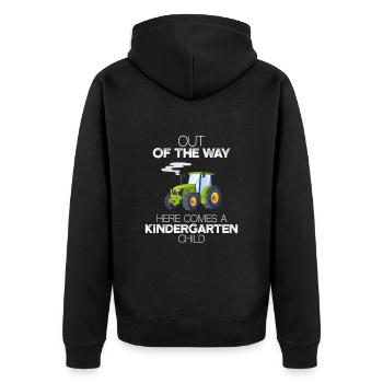 Hors du chemin voici un enfant de maternelle Tra - Veste à capuche bio Premium Unisexe - noir - Dos - Nico (187cm)