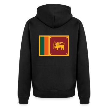 Drapeau officiel du Sri Lanka Fierté du pays sri-lankais - Veste à capuche bio Premium Unisexe - noir - Dos - Nico (187cm)