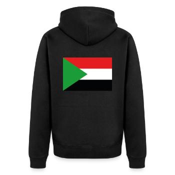 Drapeau officiel du Soudan Fierté du pays soudanais - Veste à capuche bio Premium Unisexe - noir - Dos - Nico (187cm)