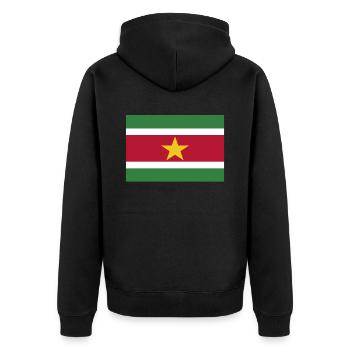 Drapeau officiel du Suriname Fierté du pays surinamais - Veste à capuche bio Premium Unisexe - noir - Dos - Nico (187cm)