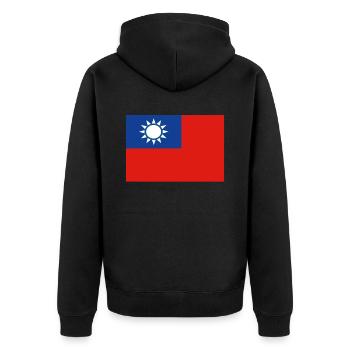 Drapeau officiel de Taïwan Taiwan Taiwanese Country Pride - Veste à capuche bio Premium Unisexe - noir - Dos - Nico (187cm)