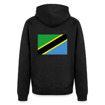 Drapeau officiel de la Tanzanie Tanzanian Country Pride - Veste à capuche bio Premium Unisexe - noir - Dos - Nico (187cm)