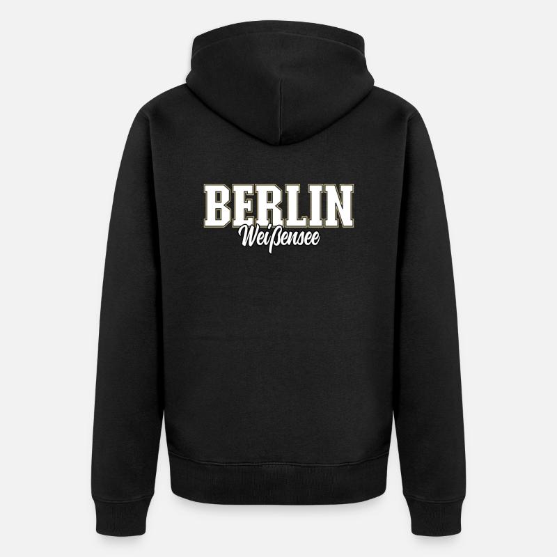 Berlin Weissensee - Veste à capuche bio Premium Unisexe - noir