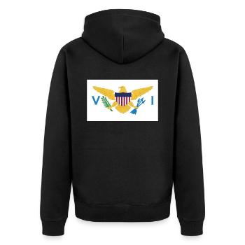Pays officiel des îles Vierges Flag Islanders - Veste à capuche bio Premium Unisexe - noir - Dos - Nico (187cm)