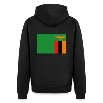 Drapeau officiel de la Zambie Zambian Country Pride - Veste à capuche bio Premium Unisexe - noir - Dos - Nico (187cm)