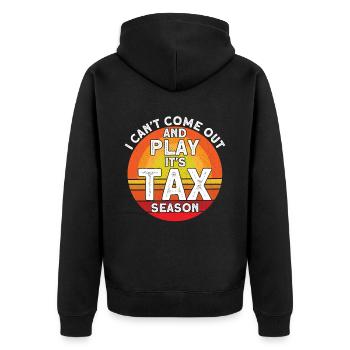 Buchhalter Geschenk Beruf Finanzen Steuerberater - Unisex Premium Bio Zip Hoodie - Schwarz - Hinten - Nico (187cm)