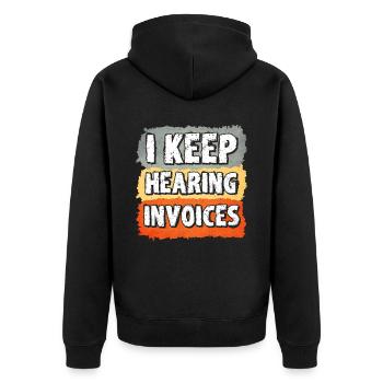 Accountant Gift Profession Finance Tax Advisor - Unisex Premium Organic Zip Hoodie - black - Back - Nico (187cm)