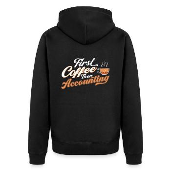 Comptable Cadeau Profession Finance Conseiller Fiscal - Veste à capuche bio Premium Unisexe - noir - Dos - Nico (187cm)