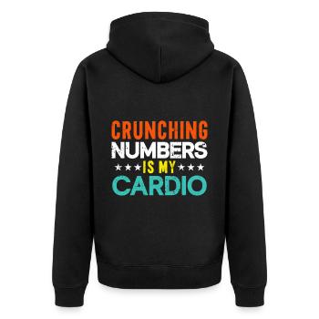 Buchhalter Geschenk Beruf Finanzen Steuerberater - Unisex Premium Bio Zip Hoodie - Schwarz - Hinten - Nico (187cm)