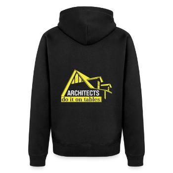 Architecte Cadeau Profession Architecture Emploi Architecte - Veste à capuche bio Premium Unisexe - noir - Dos - Nico (187cm)