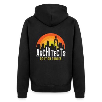Architect Gift Profession Architecture Job Architect - Unisex Premium Organic Zip Hoodie - black - Back - Nico (187cm)
