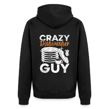 Crazy Lave-vaisselle Guy Lave-vaisselle Profession Emploi - Veste à capuche bio Premium Unisexe - noir - Dos - Nico (187cm)