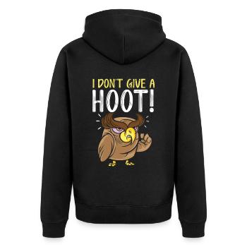 Je ne donne pas un hoot oiseau nocturne hibou chuchoteur - Veste à capuche bio Premium Unisexe - noir - Dos - Nico (187cm)