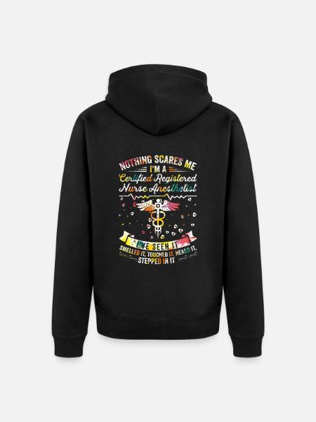 Nothing scares me - Crna - Unisex Premium Organic Zip Hoodie - black