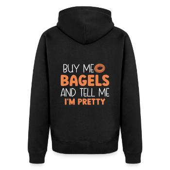Bagel Food Gift Bagel - Veste à capuche bio Premium Unisexe - noir - Dos - Nico (187cm)