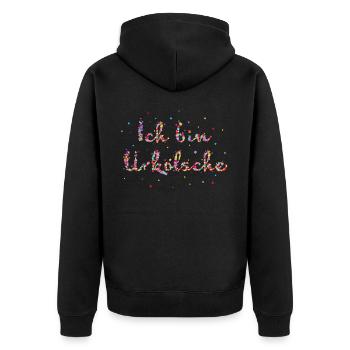 Kölsch Köln Kölner Karneval Kölnerin Fasching - Unisex Premium Bio Zip Hoodie - Schwarz - Hinten - Nico (187cm)