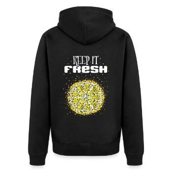 Lemon Costume Replacement Carnival Carnival Gift - Unisex Premium Organic Zip Hoodie - black - Back - Nico (187cm)